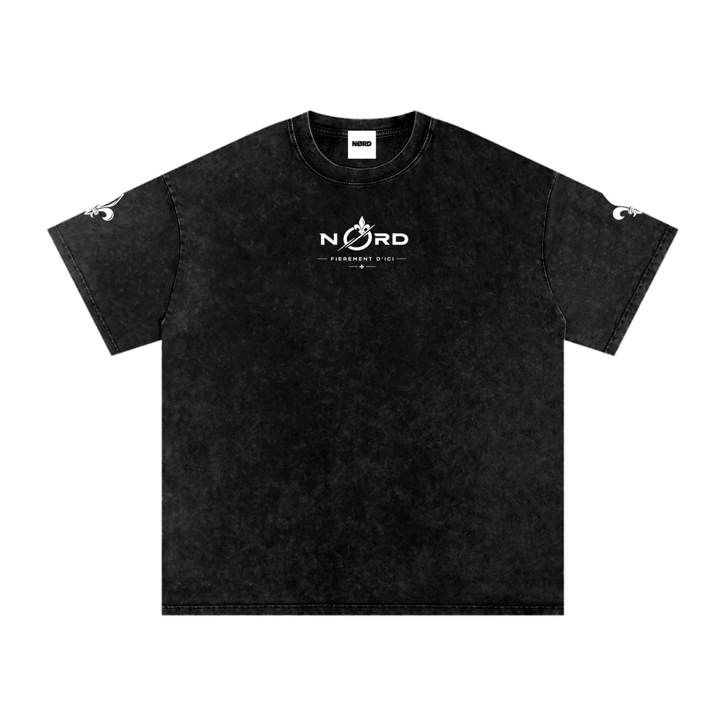 Snow Washed Oversized Cotton T-Shirt NØRD Grand Peuple