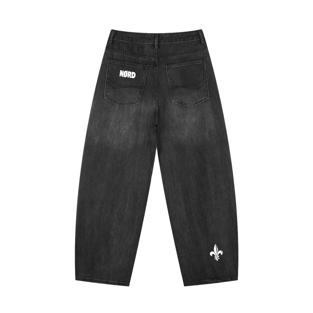 Men's Sunfade Vintage Wash Barrel Leg Jeans